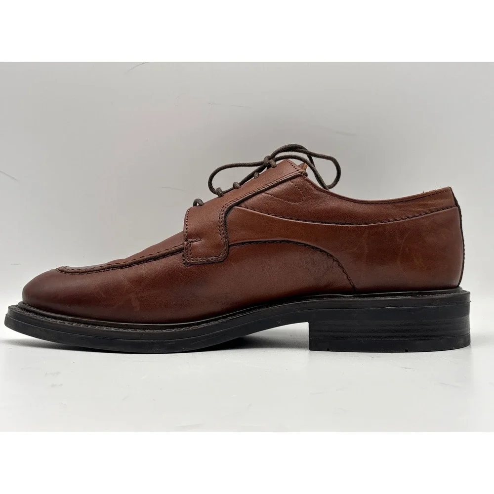 Alfani Men's Brown Leather Split-Toe Derby Oxford Dress Shoes Size 9.5